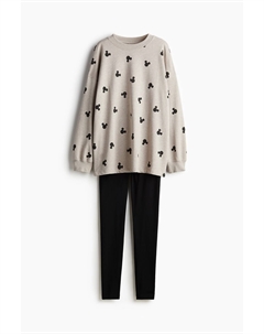 Пижамы с принтом, бежевый H&m