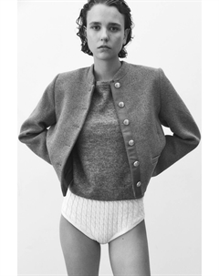 Жакет на пуговицах спереди, серый H&m