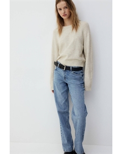 Короткий свитер тонкой вязки, бежевый H&m