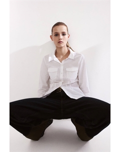 Приталенная блузка-карго, белый H&m