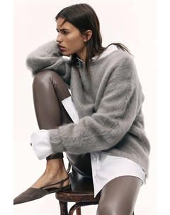 Леггинсы с покрытием, коричневый H&m