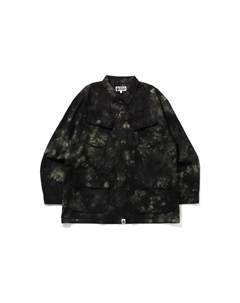 Куртка-рубашка BAPE Tie Dye Army Jungle Fatigue, фиолетовый A bathing ape®