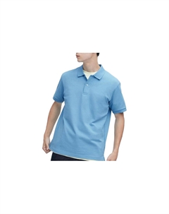 Рубашка поло унисекс бирюзового цвета, голубой Uniqlo