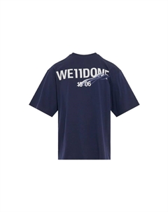 SS23 Футболка унисекс синяя, синий We11done
