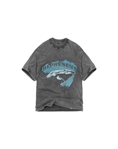 Футболка с акулой, серый Represent
