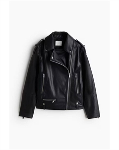 Куртка A/W 2024 Coated Biker, черный H&m