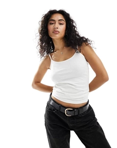 Белая майка с бретелями Jdy