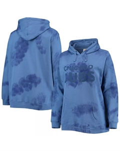 Женский пуловер с капюшоном больших размеров Royal Chicago Cubs Cloud Unbranded