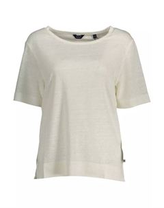 Белый льняной женский топ Gant