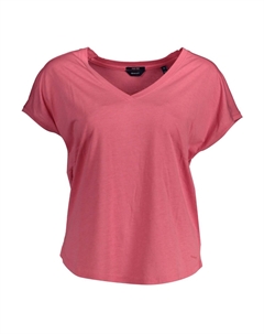 Розовая хлопковая женская футболка Gant