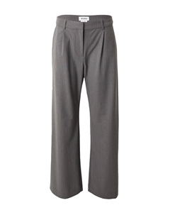 Брюки со складками спереди Loose fit Pleat-Front Pants, темно-серый Weekday