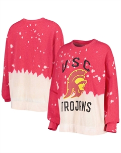 Женский пуловер с выцветшим рисунком Gameday Couture Cardinal USC Trojans Twice As Nice Unbranded
