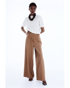 Широкие брюки из твила, коричневый H&m