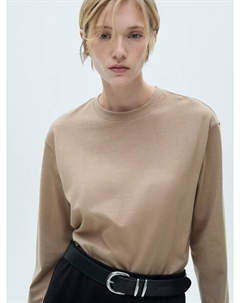 Лонгслив Shirt GUS, светло-коричневый Mango