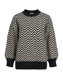 Тонкий вязаный свитер Sweater Lucia, черный Object