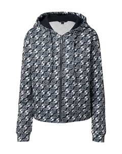 Толстовка с капюшоном на молнии, ночной синий Comma,