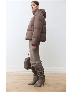 Пуховик с капюшоном, бежевый H&m
