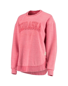 Женский пуловер-толстовка с пончовиллой Pressbox Scarlet Nebraska Huskers Unbranded