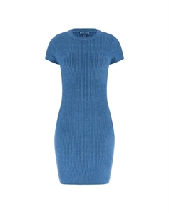 Вязаное платье Knitted dress, пятнистый синий Guess