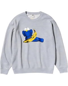 Свитшот KAWS X WARHOL Collaboration унисекс серый, серый Uniqlo
