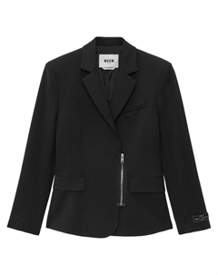 Однобортный блейзер на молнии, черный Msgm