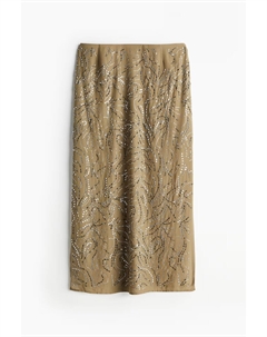 Юбка A/W 2024 Rhinestone-Embellished, зеленый хаки H&m