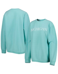 Женский удобный вельветовый пуловер с принтом Pressbox Mint Michigan Wolverines, толстовка Unbranded