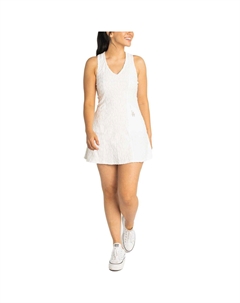 Женское белое платье Lusso Los Angeles Dodgers Tess Cheetah с v-образным вырезом и борцовской спиной Unbranded