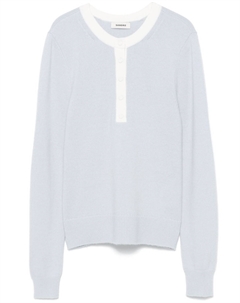 Свитер хенли, синий Sandro