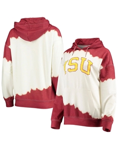 Женский пуловер с капюшоном Gameday Couture белого цвета/Cardinal Iowa State Cyclones For the Fun, окрашенный двойным погружением Unbranded