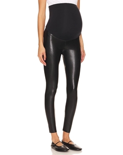 Леггинсы для беременных из искусственной кожи, черный Commando