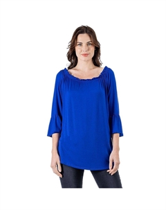 Женская туника с рукавами-колокольчиками, синий 24seven comfort apparel