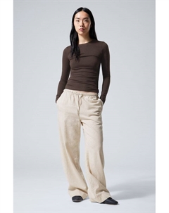 Брюки миа из смеси льна, экрю Weekday