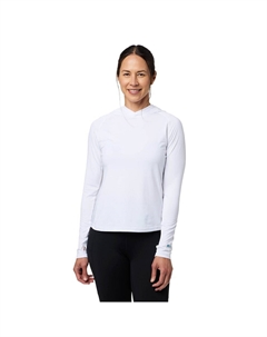 Женская рубашка с капюшоном и длинным рукавом, белый Mobile cooling