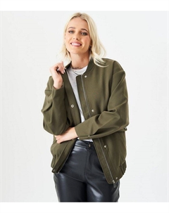 Зеленый бомбер большого размера , оливковый Gini london