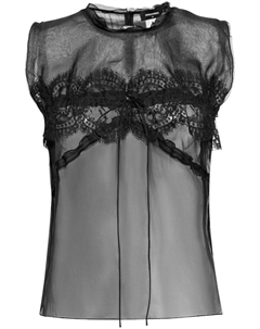 Блузка с кружевными деталями, черный Dsquared2