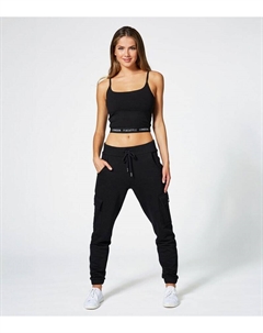 Черные джоггеры карго с манжетами ананасового цвета, черный Pineapple