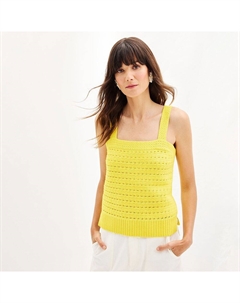 Женский свитер-майка с квадратным вырезом, связанный крючком, цвет Burnished Sun Sonoma goods for life