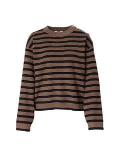 Свитер Sweater Elly, темно-коричневый Object