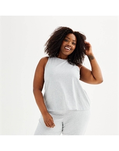 Хлопковая майка для сна из модала больших размеров, цвет Medium Cumulus Heather Sonoma goods for life