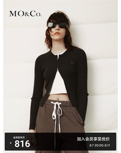 Кардиган женский с двойной молнией, темно-серый Moco