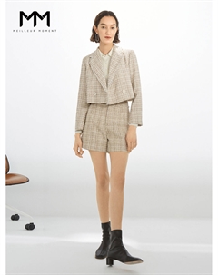 Шорты в клетку, бежевый Mai meng