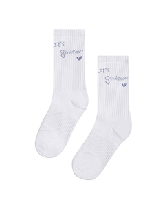 Носки с принтом, синий / черный Deep breath