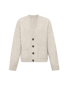 Кардиган вязаный с длинными рукавами и карманами, серый Deep breath