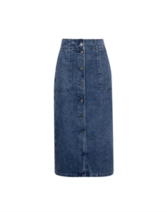 Юбка джинсовая на пуговицах, черный Deep breath