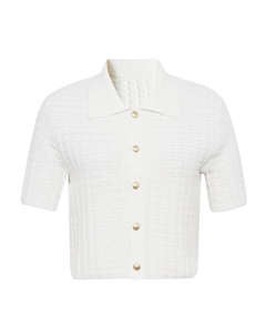 Кардиган вязаный с металлической пряжкой, белый Deep breath