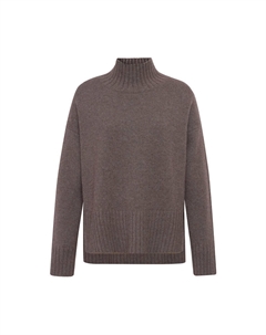 Свитер с воротником-сигаретой, серый Deep breath