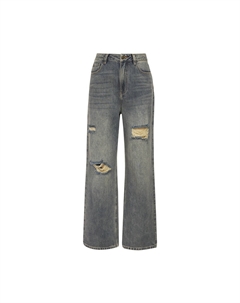 Брюки рваные, синий Deep breath