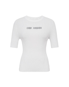 Свитер с цветными блоками и короткими рукавами, черный Deep breath