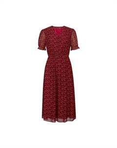 Платье с сеткой на талии, синий Deep breath